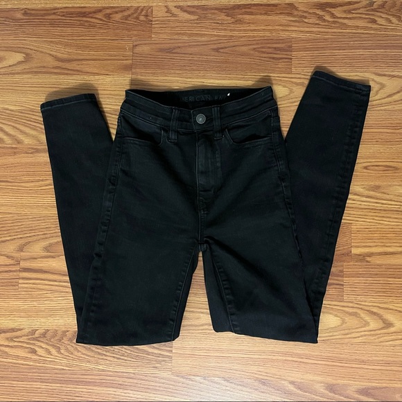 AE Ne(x)t Level Highest Waist Jegging in Onyx Black - Picture 3 of 10